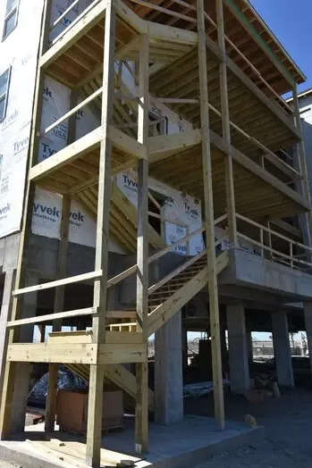 Timber stairways and landings at Sea Oats